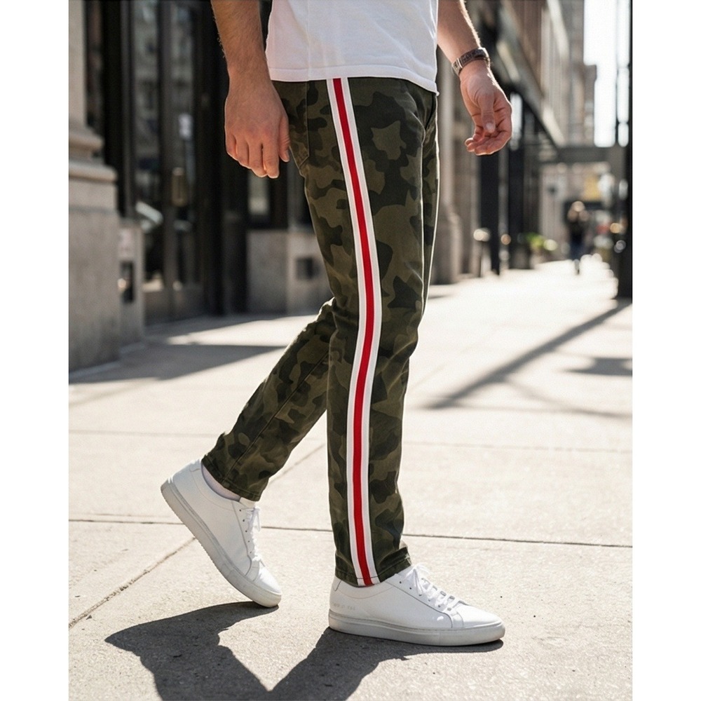 INC International Concepts 38X28 Men Camo Side Stripe Slim Stockholm Pant‎ Jeans